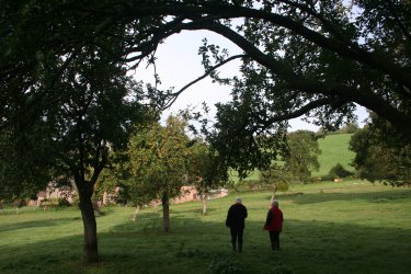 My hosts among the cider trees at Rise Farm